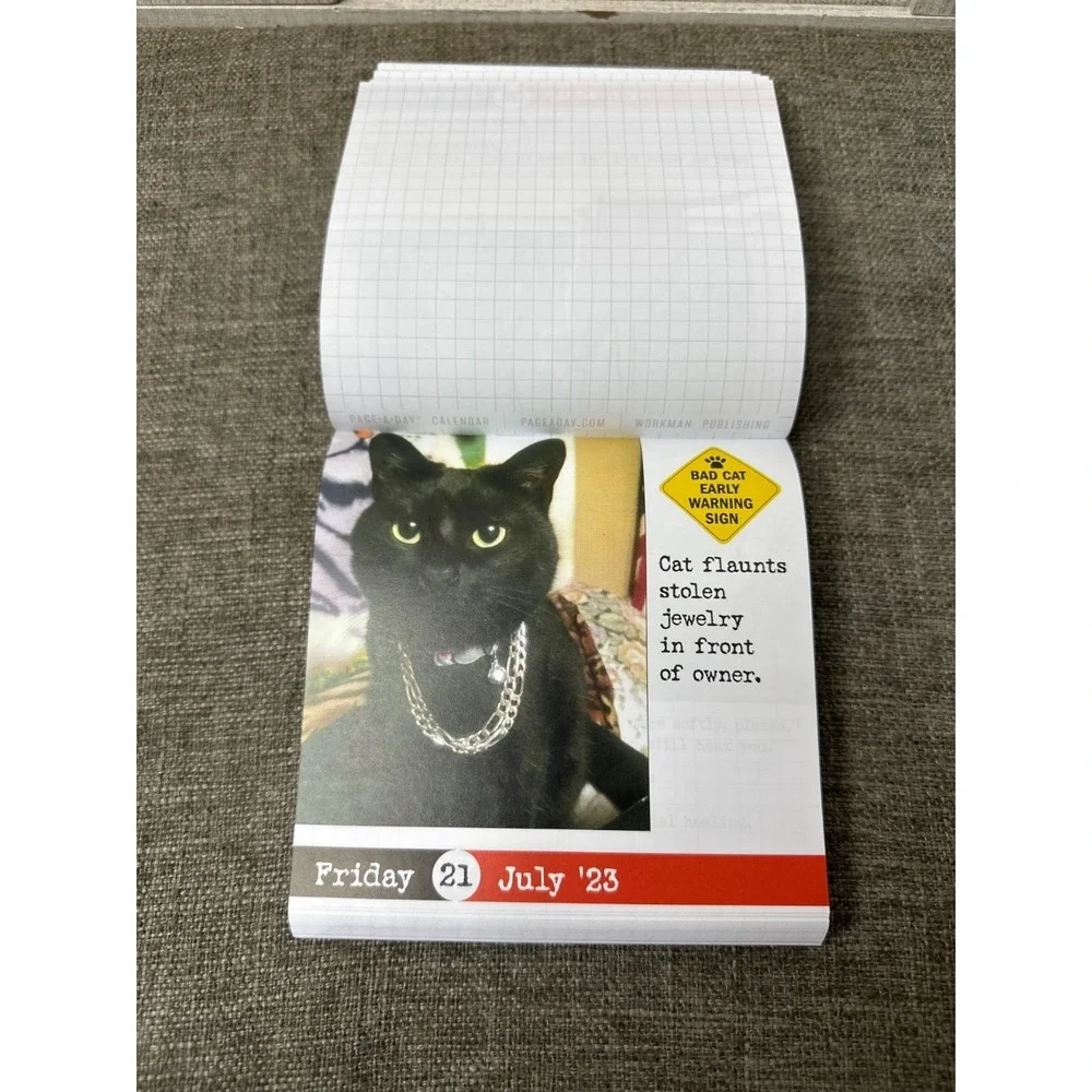 Bad Cat 2023 Page-A-Day Calendar Not-So-Pretty Kitties & Funny Quotes Pack of 3